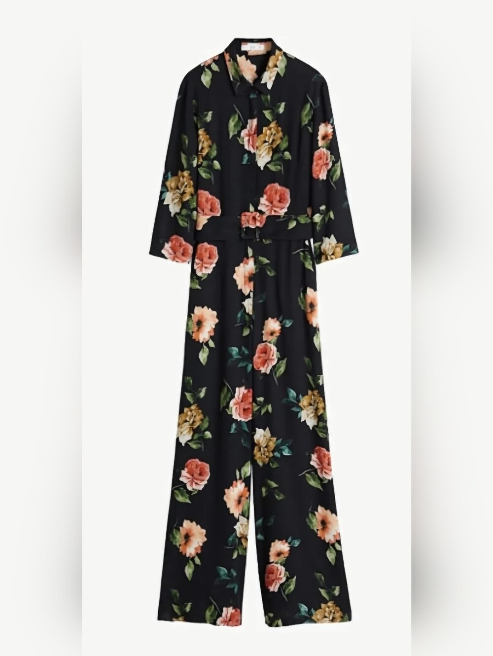 Mango Floral Jumpsuit Xs